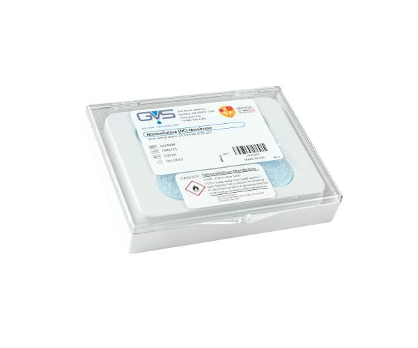 Nitrocellulose (NC) membrane filters are ideal for bacterial filtration and reliable for lab use.