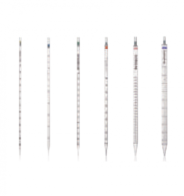 Laboratory pipettes used for precise liquid measurement, often in conjunction with syringe filters.