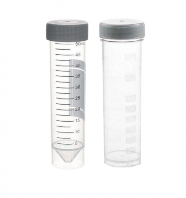 Laboratory vials for liquid measurement and testing, used with syringe filters.